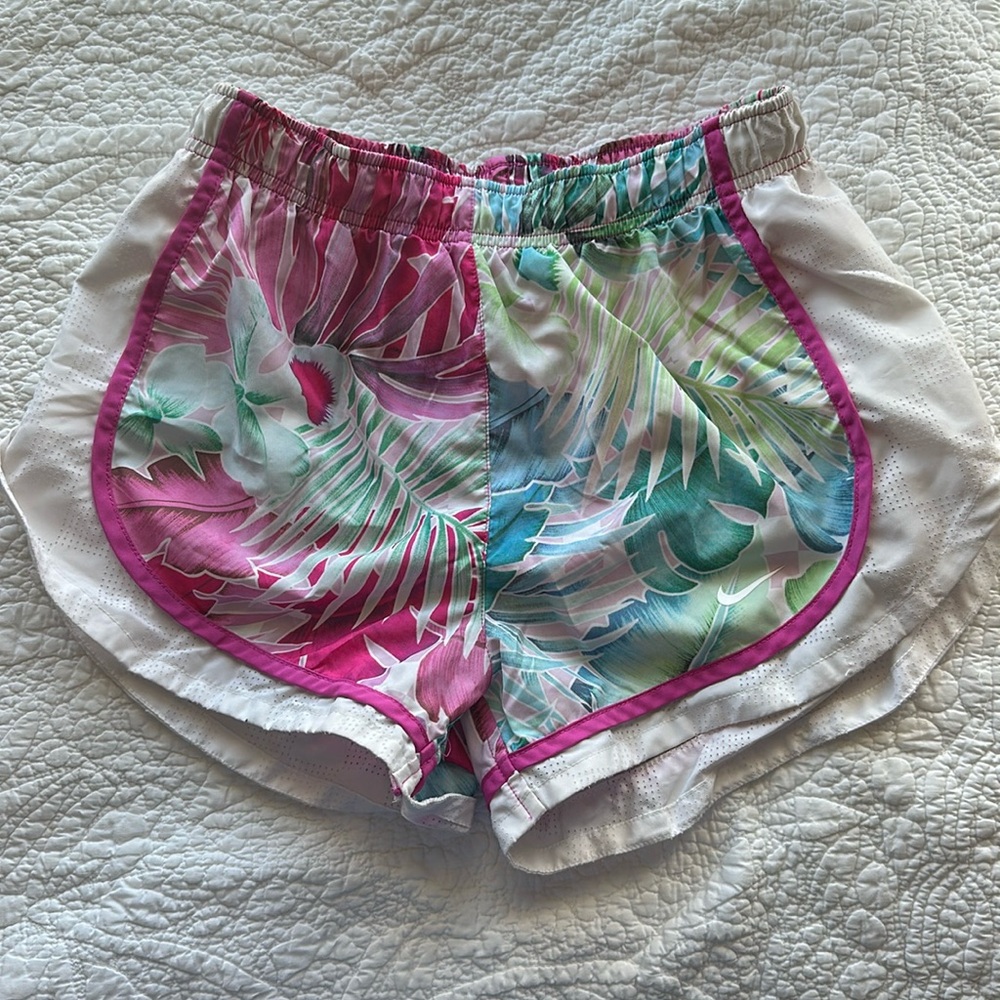 NIKE floral athletic shorts